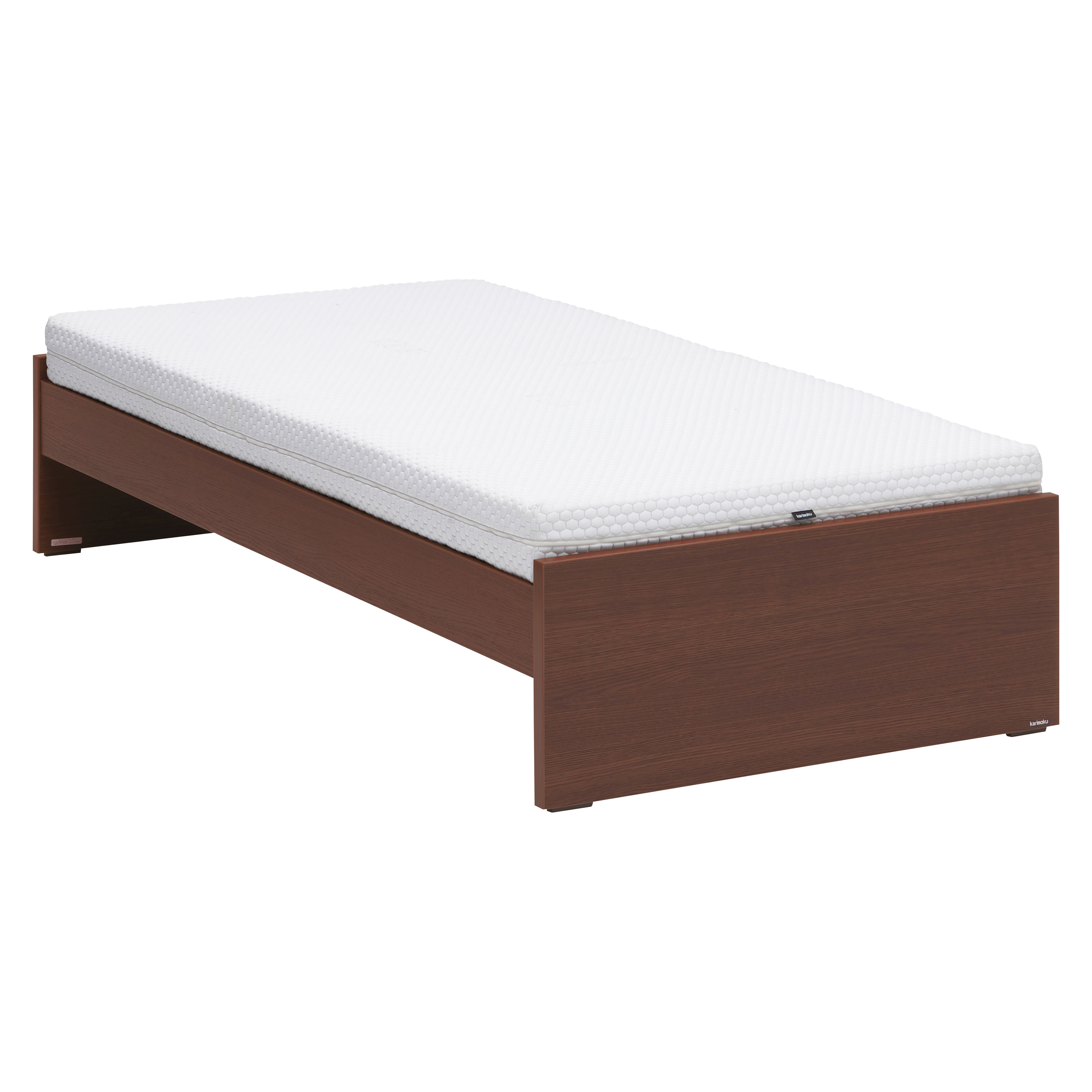 Mofmo　NW10　シングルベッドセット（寝装品付）　モカブラウン　ミルキーホワイト