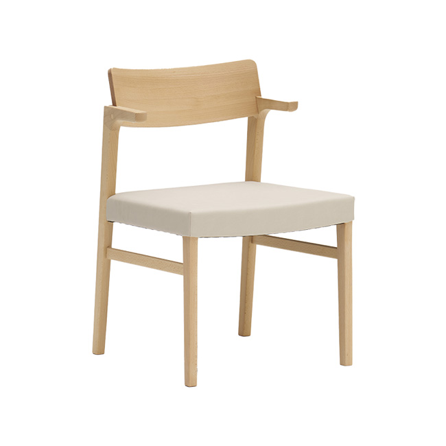 ショートアームチェア CW3831 ホワイト ピュアビーチ