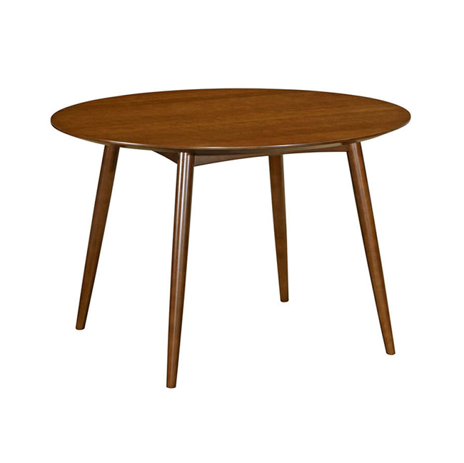 【カリモク60】ラウンドテーブル 幅110cm D36381 ウォールナット 天板/オーク材